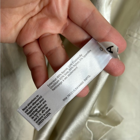 Eileen Fisher cream color midi length blazer size MP‎ - Picture 4 of 7